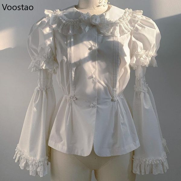 shirts vintage victorian kawaii lolita shirts women gothic lace ruffles rose peter pan collar removable long sleeve blouses sweet, White
shirts vintage victorian kawaii lolita shirts women gothic lace ruffles rose peter pan collar removable long sleeve blouses sweet, White