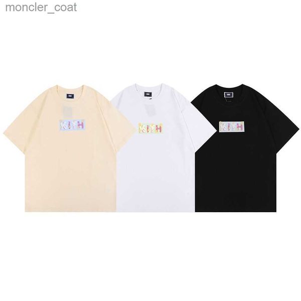 men's t-shirts niche fashion kith box simple floral print loose casual round neck short sleeved t-shirt for both men and women, White;black
men's t-shirts niche fashion kith box simple floral print loose casual round neck short sleeved t-shirt for both men and women, White;black