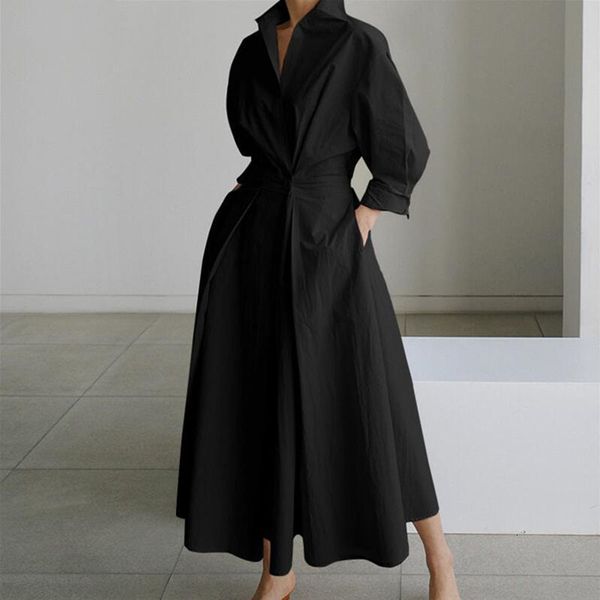 plus size dresses 5xl autumn and winter size women's clothing fashion street casual coat button lapel belt swing dress solid 230512, Black
plus size dresses 5xl autumn and winter size women's clothing fashion street casual coat button lapel belt swing dress solid 230512, Black