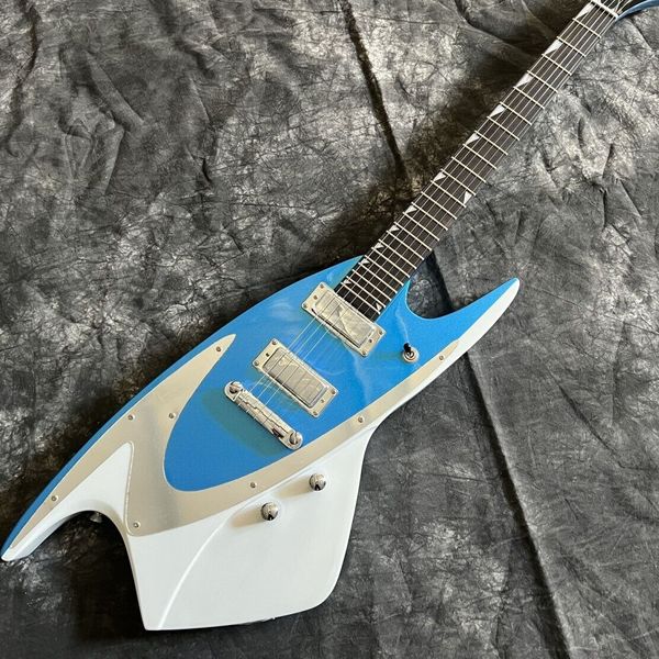 special shaped strange white electric guitar professional travel the same style
special shaped strange white electric guitar professional travel the same style