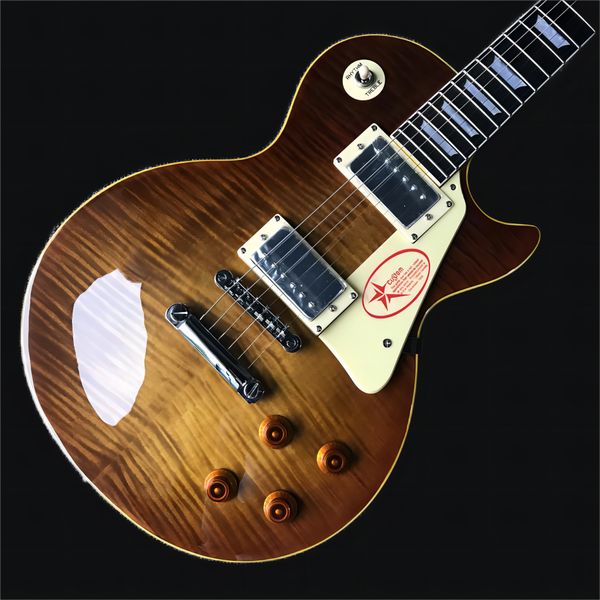 mahogany fingerboard electric guitar, yellow link, tobacco explosion maple solid mahogany electric guitar body, 358
mahogany fingerboard electric guitar, yellow link, tobacco explosion maple solid mahogany electric guitar body, 358