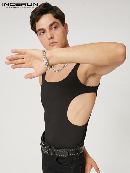 men' tank incerun casual allmatch simple men' sleeveless vests hollow out solid fashion waistcoat male leisure tank s5xl 2305, White;black 
men' tank incerun casual allmatch simple men' sleeveless vests hollow out solid fashion waistcoat male leisure tank s5xl 2305, White;black