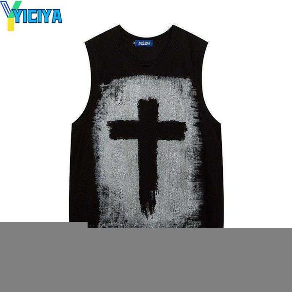 yiciya women's tanks goth designed oversize girl tank cross printing patchwork round neck loose pullover gothic style lady 2023, White
yiciya women's tanks goth designed oversize girl tank cross printing patchwork round neck loose pullover gothic style lady 2023, White
