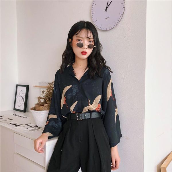 shirts women's blouses clothes japan kawaii ladies retro summer style vintage crane blouse female punk harajuku cute tunic for women, White
shirts women's blouses clothes japan kawaii ladies retro summer style vintage crane blouse female punk harajuku cute tunic for women, White