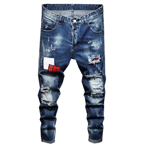2023 style hiking pant ripped embroidery mens jeans hip hop high street brand hombre motorcycle close designer fitting slim pencil pants blu, Blue
2023 style hiking pant ripped embroidery mens jeans hip hop high street brand hombre motorcycle close designer fitting slim pencil pants blu, Blue