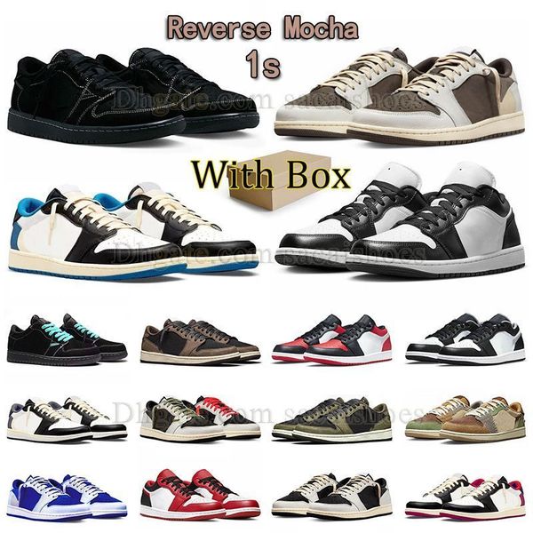 with box authentic jumpman 1 low basketball shoes reverse mocha 1s fragment black phantom panda leather men women sneakers chicago tiffany b
with box authentic jumpman 1 low basketball shoes reverse mocha 1s fragment black phantom panda leather men women sneakers chicago tiffany b