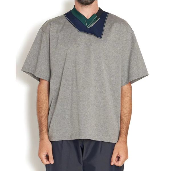 men's polos 22ss kolor abe runyi japan shirts tricolor panel cut color block cotton loose round neck short sleeve tshirt 230512, White;black
men's polos 22ss kolor abe runyi japan shirts tricolor panel cut color block cotton loose round neck short sleeve tshirt 230512, White;black