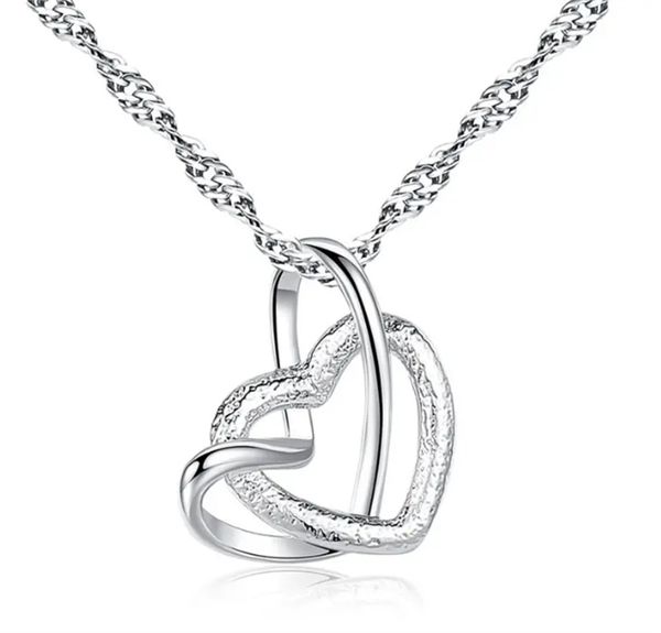 lovely heart-shaped double wafer pendant necklace: a creative accessory for any outfit, Silver
lovely heart-shaped double wafer pendant necklace: a creative accessory for any outfit, Silver