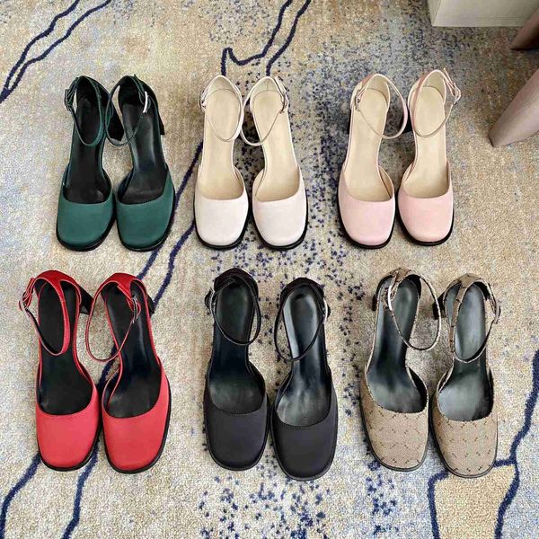 designer sandals mid-heel slingback pumps women round head sandal chunky heel metal buckle slippers with box, Black
designer sandals mid-heel slingback pumps women round head sandal chunky heel metal buckle slippers with box, Black