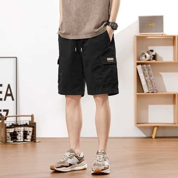 men's shorts cargo pants fashion brand youth new trend loose ins capris solid casual, White;black
men's shorts cargo pants fashion brand youth new trend loose ins capris solid casual, White;black