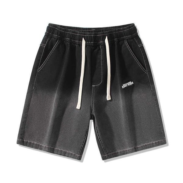 men's shorts denim 2023 summer loose straight trend casual pants fashion brand versatile five-piece, White;black
men's shorts denim 2023 summer loose straight trend casual pants fashion brand versatile five-piece, White;black