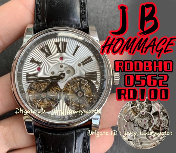 jb hommage 0562 double tourbillon luxury men's watch rd100 tourbillon manual upper chain movement 45mm diameter sapphire crystal glass, Slivery;brown
jb hommage 0562 double tourbillon luxury men's watch rd100 tourbillon manual upper chain movement 45mm diameter sapphire crystal glass, Slivery;brown