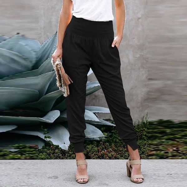 standard size high waist pure color casual pants womens slim fit skinny cropped, Black;white
standard size high waist pure color casual pants womens slim fit skinny cropped, Black;white