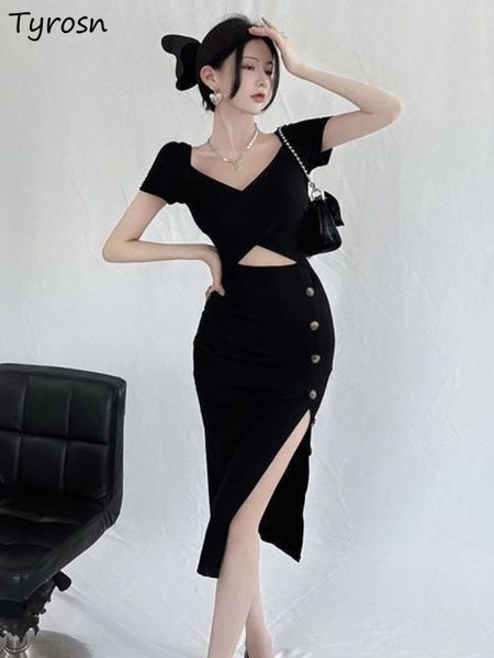 casual dresses midi dresse side slit temperament hollow out elegant fashion summer design solid allmatch simple korean style cozy 230512, Black;gray
casual dresses midi dresse side slit temperament hollow out elegant fashion summer design solid allmatch simple korean style cozy 230512, Black;gray