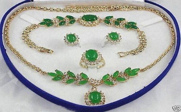 jewelry green jade necklace bracelet ring earring sets box09066442, Slivery;golden
jewelry green jade necklace bracelet ring earring sets box09066442, Slivery;golden