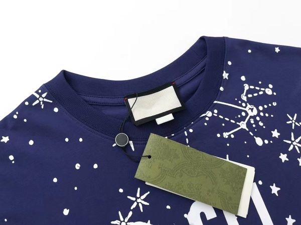 23ss starry sky printed men and women' t-shirts, trendy short-sleeve summer new round neck t-shirts, the most avant-garde street summer, White;black
23ss starry sky printed men and women' t-shirts, trendy short-sleeve summer new round neck t-shirts, the most avant-garde street summer, White;black
