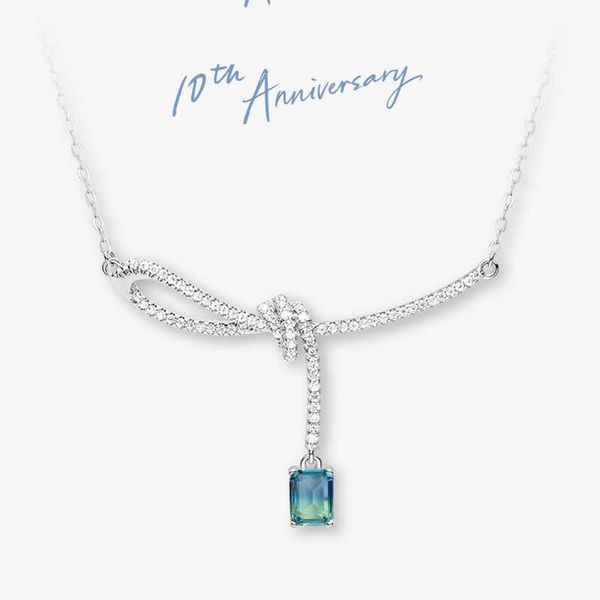he family's same high end temperament light luxury style collar chain jewelry micro set zircon bow necklace for women, Silver
he family's same high end temperament light luxury style collar chain jewelry micro set zircon bow necklace for women, Silver