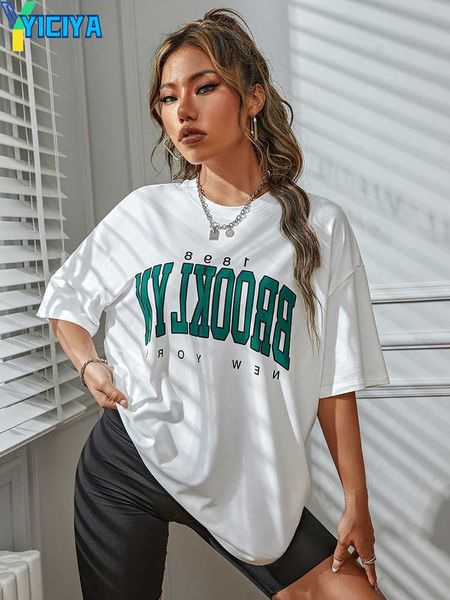 yiciya women's tshirt brooklyn york letter drop shoulder priting cotton women vintage simple clothes female t shirt high quality, White
yiciya women's tshirt brooklyn york letter drop shoulder priting cotton women vintage simple clothes female t shirt high quality, White
