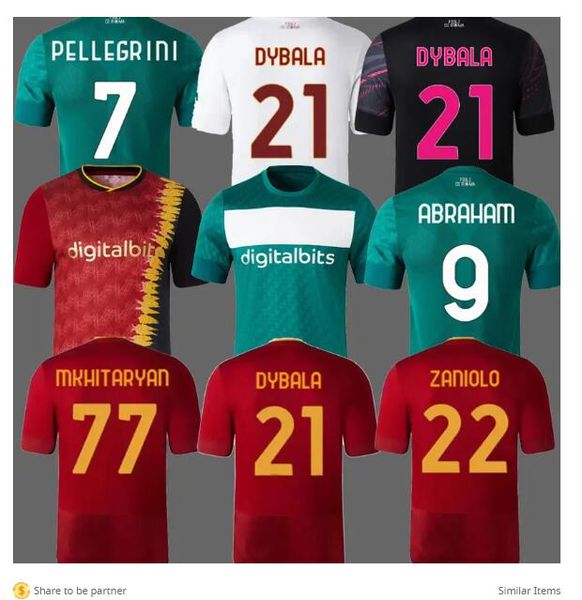 22 23 roma legacy soccer jerseys aries collection dybala third belotti celik pellegrini abraham 2022 2023 wijnaldum zaniolo football uniform, Black;yellow
22 23 roma legacy soccer jerseys aries collection dybala third belotti celik pellegrini abraham 2022 2023 wijnaldum zaniolo football uniform, Black;yellow