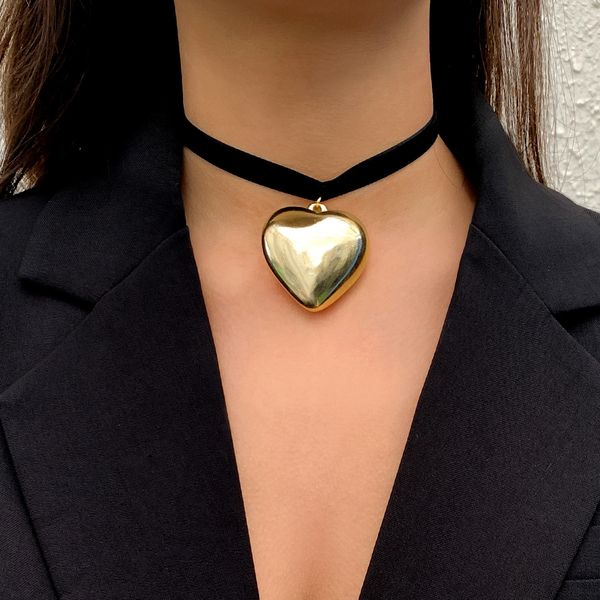 fashion accessories simple flannel chocker collar french sweet cool niche heart-shaped pendant necklace female jewelry, Silver
fashion accessories simple flannel chocker collar french sweet cool niche heart-shaped pendant necklace female jewelry, Silver
