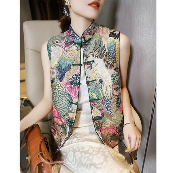 leather 2022 autumn vest coat highend goods new heavy industry printing national tide fashion women's vest spring sleeveless jacket, Black
leather 2022 autumn vest coat highend goods new heavy industry printing national tide fashion women's vest spring sleeveless jacket, Black