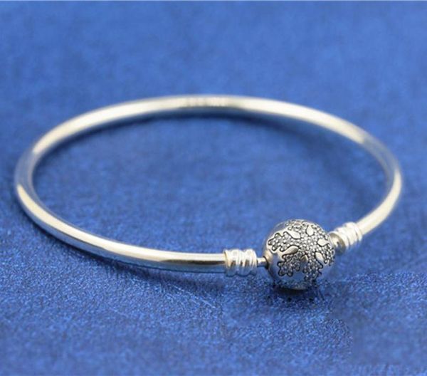 sterling silver smooth bangle bracelet with pave snowflake clasp for women fit european pandora charm beads jewelry4488660, Black
sterling silver smooth bangle bracelet with pave snowflake clasp for women fit european pandora charm beads jewelry4488660, Black