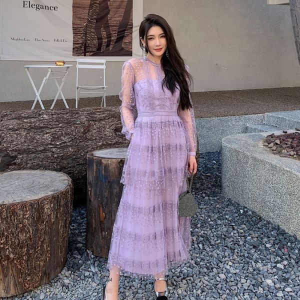 new s-elf-portrait lilac tiered lace midi dress long sleeve slim fit dress for women, Black;gray
new s-elf-portrait lilac tiered lace midi dress long sleeve slim fit dress for women, Black;gray