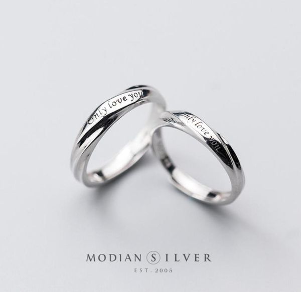 modian romantic carved letters for men and women 925 sterling silver a pair adjustable lovers wedding ring fine jewelry6011983
modian romantic carved letters for men and women 925 sterling silver a pair adjustable lovers wedding ring fine jewelry6011983