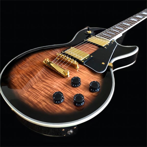 tiger flame maple pattern lp custom electric guitar with black pickguard mahogany body sunburst color gitaar1352
tiger flame maple pattern lp custom electric guitar with black pickguard mahogany body sunburst color gitaar1352