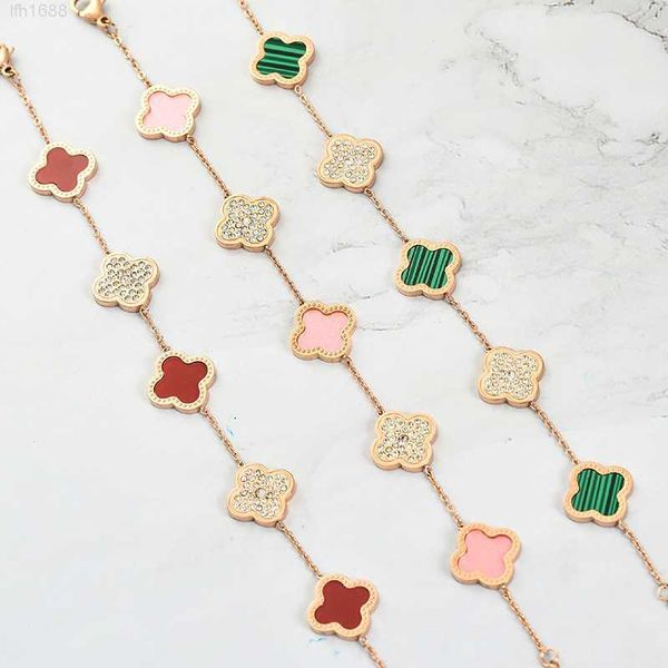 luxury shell zircon diamond 18k rose gold stainless steel four leaf clover bracelet women jewelry 2023, Golden;silver
luxury shell zircon diamond 18k rose gold stainless steel four leaf clover bracelet women jewelry 2023, Golden;silver