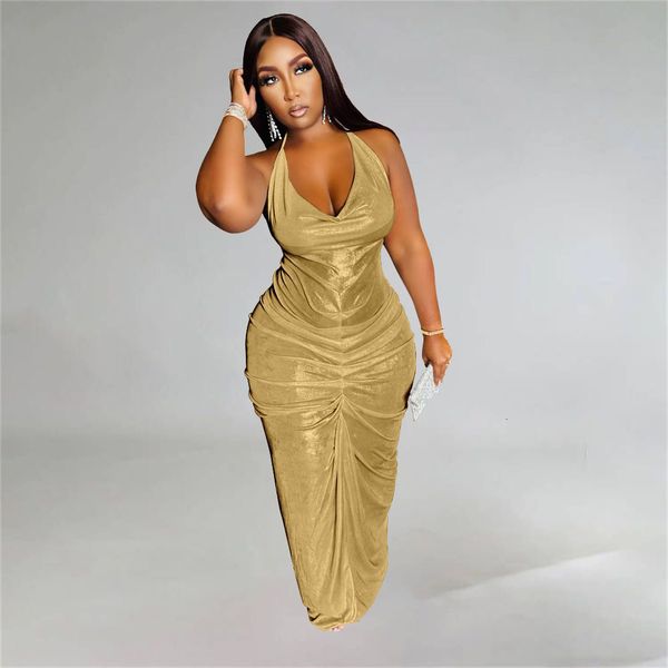plus size dresses size elegant halter pleated skinny party dress sleeveless backless bodycon long vestidos night club birthday gowns 230512, Black
plus size dresses size elegant halter pleated skinny party dress sleeveless backless bodycon long vestidos night club birthday gowns 230512, Black
