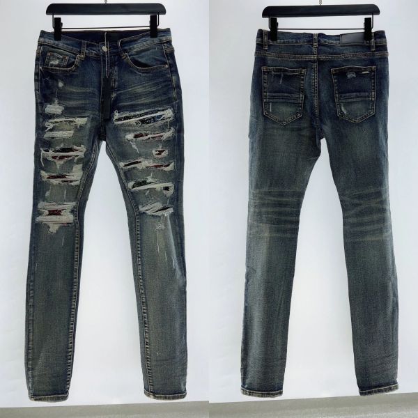 2023 designer mens jeans pants ripped high street fashion brand patches detail biker fit jeans men slim motorcycle for mens vintage dist gln, Blue
2023 designer mens jeans pants ripped high street fashion brand patches detail biker fit jeans men slim motorcycle for mens vintage dist gln, Blue