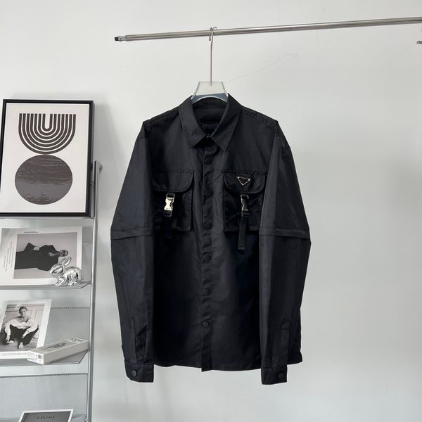 men jacket shirt hip hop brand street shirts for male chest double pocket symmetrical splicing detachable sleeve asian size m-xxl long sleev, Black;brown
men jacket shirt hip hop brand street shirts for male chest double pocket symmetrical splicing detachable sleeve asian size m-xxl long sleev, Black;brown