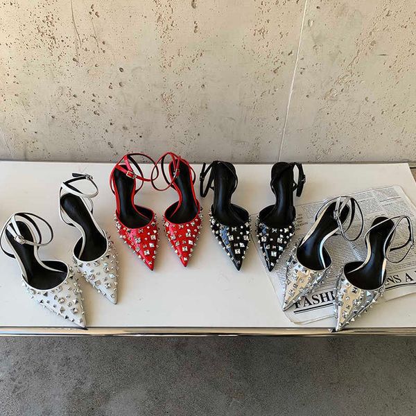 sandals new in 2023 ankle strap fashion rivet ladies high heels shoes pointed toe women pumps female footwear luxury 230511, Black
sandals new in 2023 ankle strap fashion rivet ladies high heels shoes pointed toe women pumps female footwear luxury 230511, Black