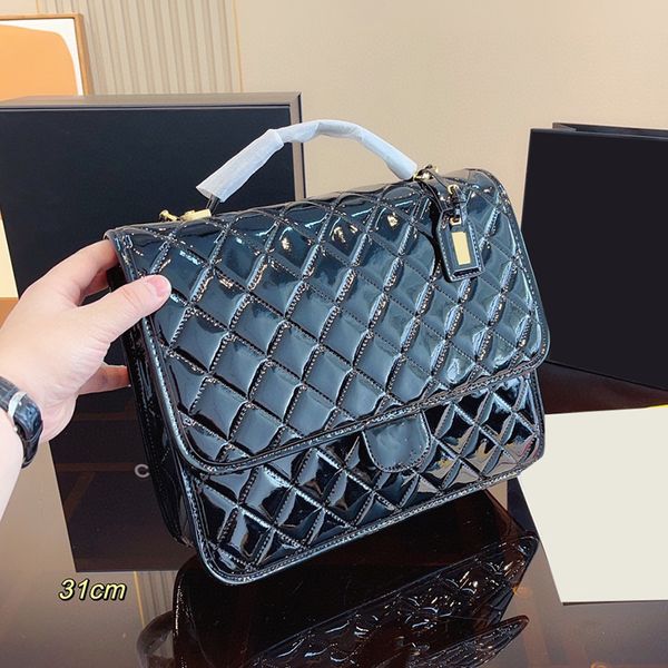 womens black patent leather messenger backpack bags gold metal turn lock purse large capacity outdoor sacoche shoulder handbags with namepla
womens black patent leather messenger backpack bags gold metal turn lock purse large capacity outdoor sacoche shoulder handbags with namepla