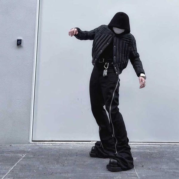 rick ro bull king zipper splice design with dark black style american high street casual micro rage loose black pants for men, Blue
rick ro bull king zipper splice design with dark black style american high street casual micro rage loose black pants for men, Blue
