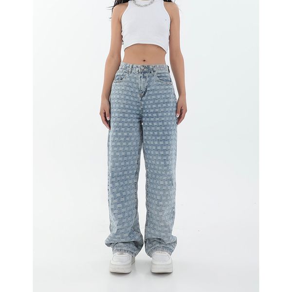 women's pants s fashion straight mopping denim trouser ladies summer vintage blue plaid jeans casual high waist baggy wide leg 230512, Black;white
women's pants s fashion straight mopping denim trouser ladies summer vintage blue plaid jeans casual high waist baggy wide leg 230512, Black;white