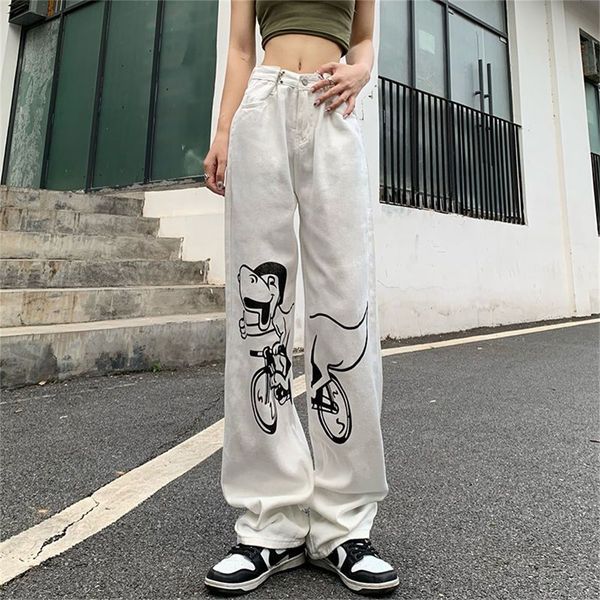women's pants s adjustable waist jean y2k street funny print denim high straight leg wide white 230512, Black;white
women's pants s adjustable waist jean y2k street funny print denim high straight leg wide white 230512, Black;white