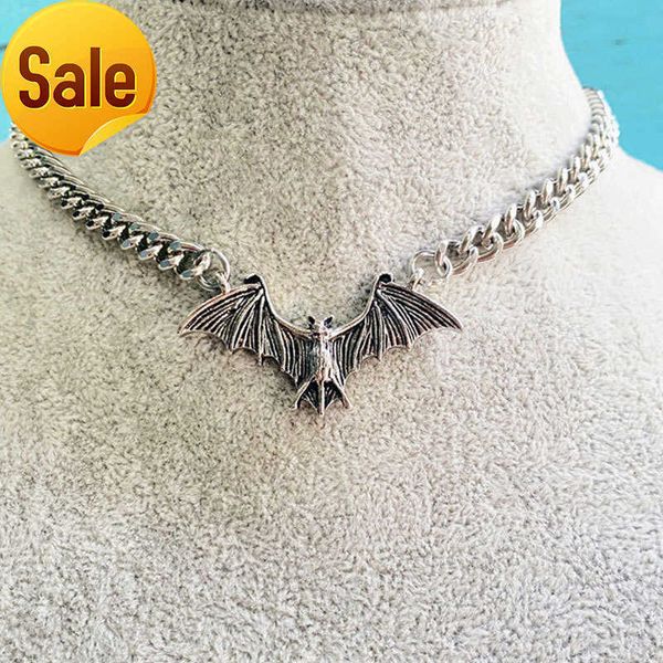 cuban link chain goth gothic grunge rock silver metal halloween jewelry choker wings bat pendant necklace men women
cuban link chain goth gothic grunge rock silver metal halloween jewelry choker wings bat pendant necklace men women