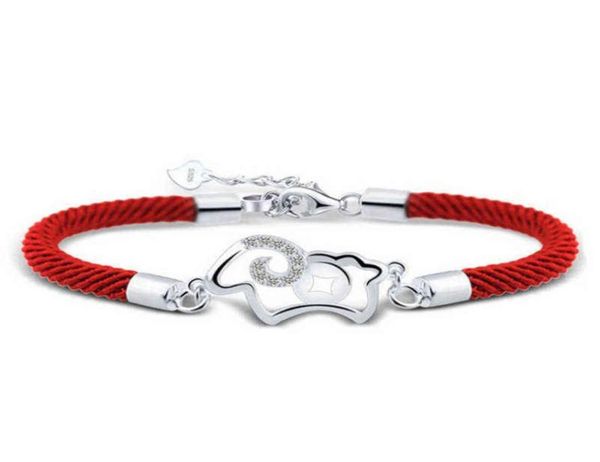 s925 silver red rope sheep bracelet bangle for women girl lady wedding birthday gift2233175, Black
s925 silver red rope sheep bracelet bangle for women girl lady wedding birthday gift2233175, Black
