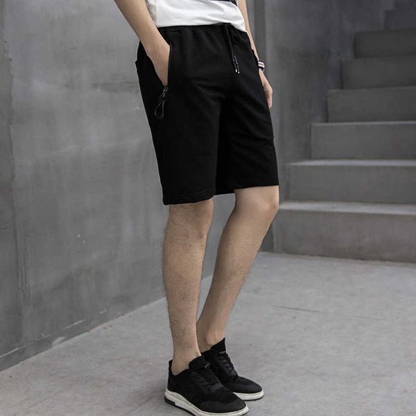 men's shorts new summer capris solid color cotton student trend korean casual sports, White;black
men's shorts new summer capris solid color cotton student trend korean casual sports, White;black