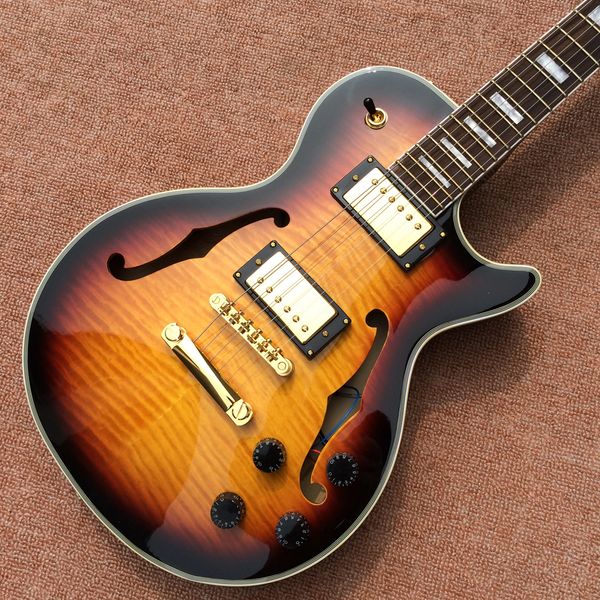 custom electric guitar, mahogany fingerboard, flame maple up and down, double convex, chrome hardware, 2f hole1236
custom electric guitar, mahogany fingerboard, flame maple up and down, double convex, chrome hardware, 2f hole1236