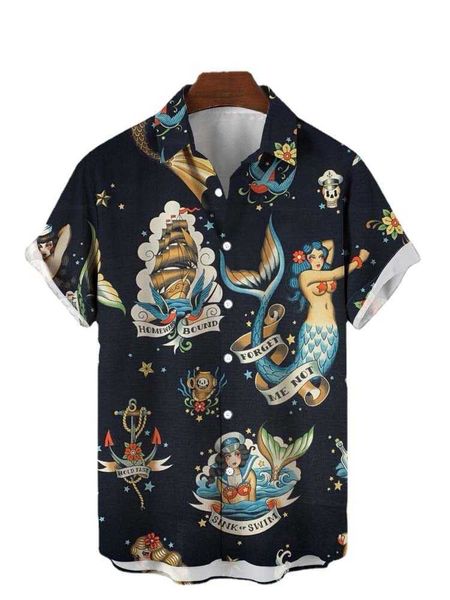 selling summer 3d shanhaijing fashion mermaid series hawaiian men's printed shirts ky28, White;black
selling summer 3d shanhaijing fashion mermaid series hawaiian men's printed shirts ky28, White;black