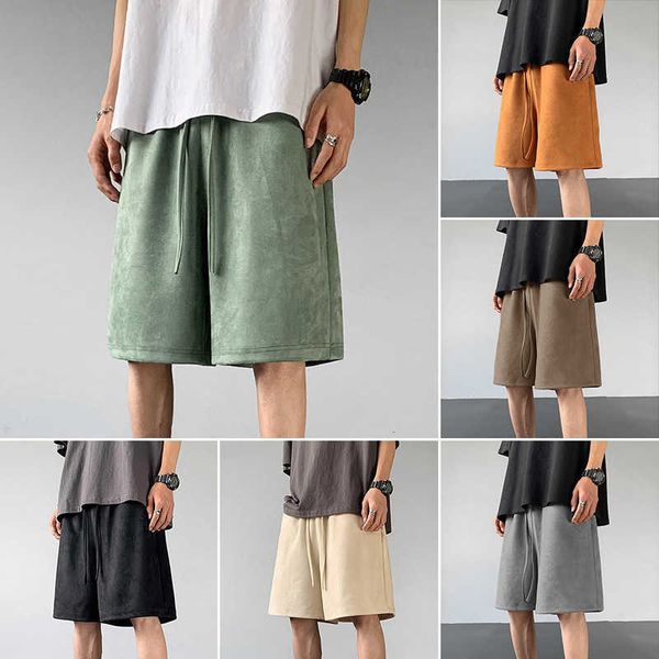 men's shorts 2023 summer new suede high street fashion brand loose capris sports solid color simple, White;black
men's shorts 2023 summer new suede high street fashion brand loose capris sports solid color simple, White;black