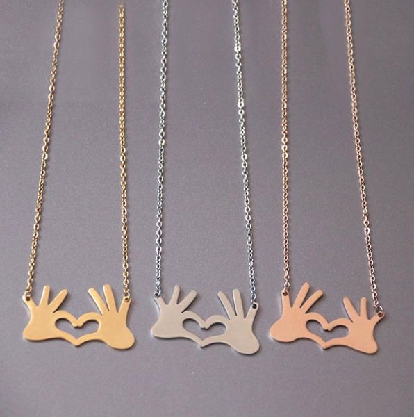 well designed origami palm heart pendants necklace love heart stainless steel charms chokers necklaces women girls kids loved gift1294216, Silver
well designed origami palm heart pendants necklace love heart stainless steel charms chokers necklaces women girls kids loved gift1294216, Silver