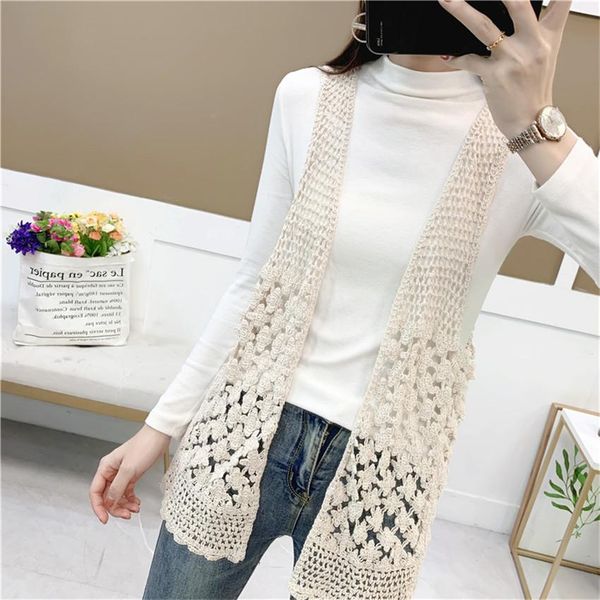leather spring summer hollow out crochet vest sleeveless waistcoat women fashion bohemian open stitch outwear chalecos para mujer, Black
leather spring summer hollow out crochet vest sleeveless waistcoat women fashion bohemian open stitch outwear chalecos para mujer, Black