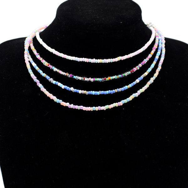 simple seed beads strand choker necklace women string collar charm colorful handmade bohemia collier femme jewelry gift, Silver
simple seed beads strand choker necklace women string collar charm colorful handmade bohemia collier femme jewelry gift, Silver