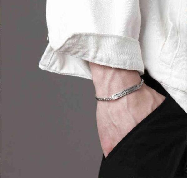 abl a man can be destroyed but not defeatedsimple silver plated metal chain strand male bracelet boyfriend gift8791659, Black
abl a man can be destroyed but not defeatedsimple silver plated metal chain strand male bracelet boyfriend gift8791659, Black