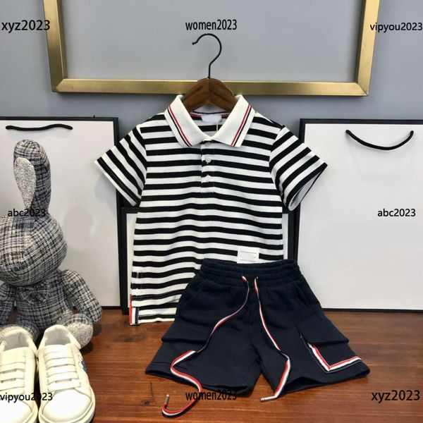 2023 tracksuits designer kids set baby dress size 100-160 cm striped lapel short sleeves and elastic waist shorts new arrival, White
2023 tracksuits designer kids set baby dress size 100-160 cm striped lapel short sleeves and elastic waist shorts new arrival, White