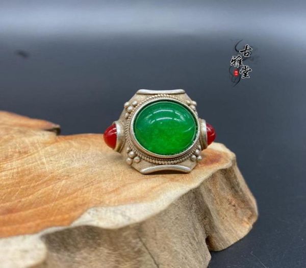 antique handmade silver red jade emerald ring with green emerald opening ring9410853, Blue;slivery
antique handmade silver red jade emerald ring with green emerald opening ring9410853, Blue;slivery